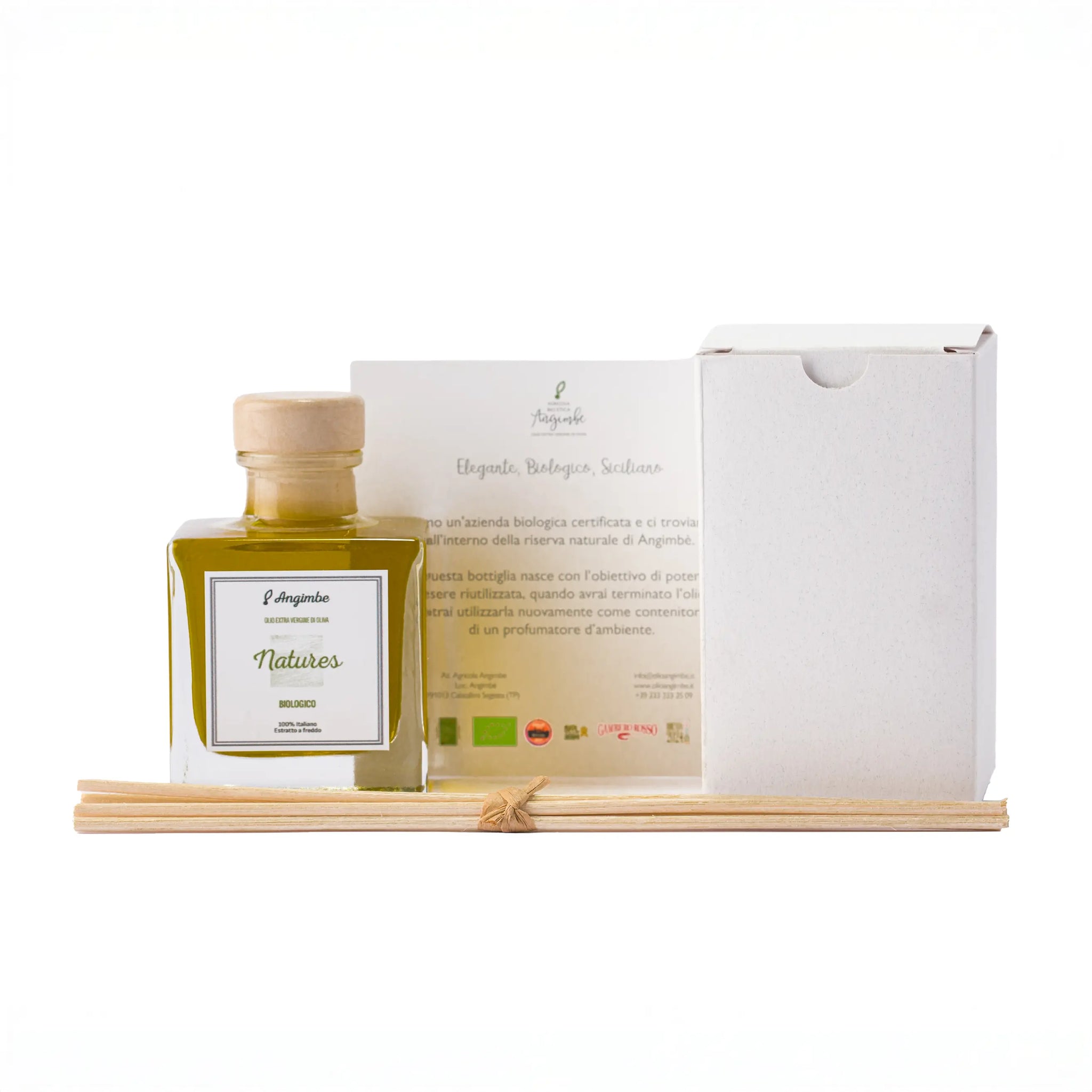 Gastgeschenk aus Glas in quadratischer Form - Olio EVO Natures BIO  